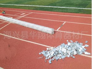 铝合金跑道道牙现场安装